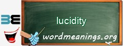 WordMeaning blackboard for lucidity